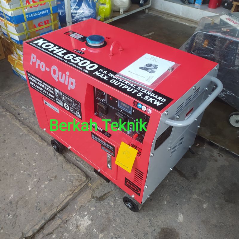 Genset 5500 Watt Diesel Silent Proquip KOHL 6500