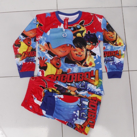 Setelan baju celana boboi boy 2-7 thn