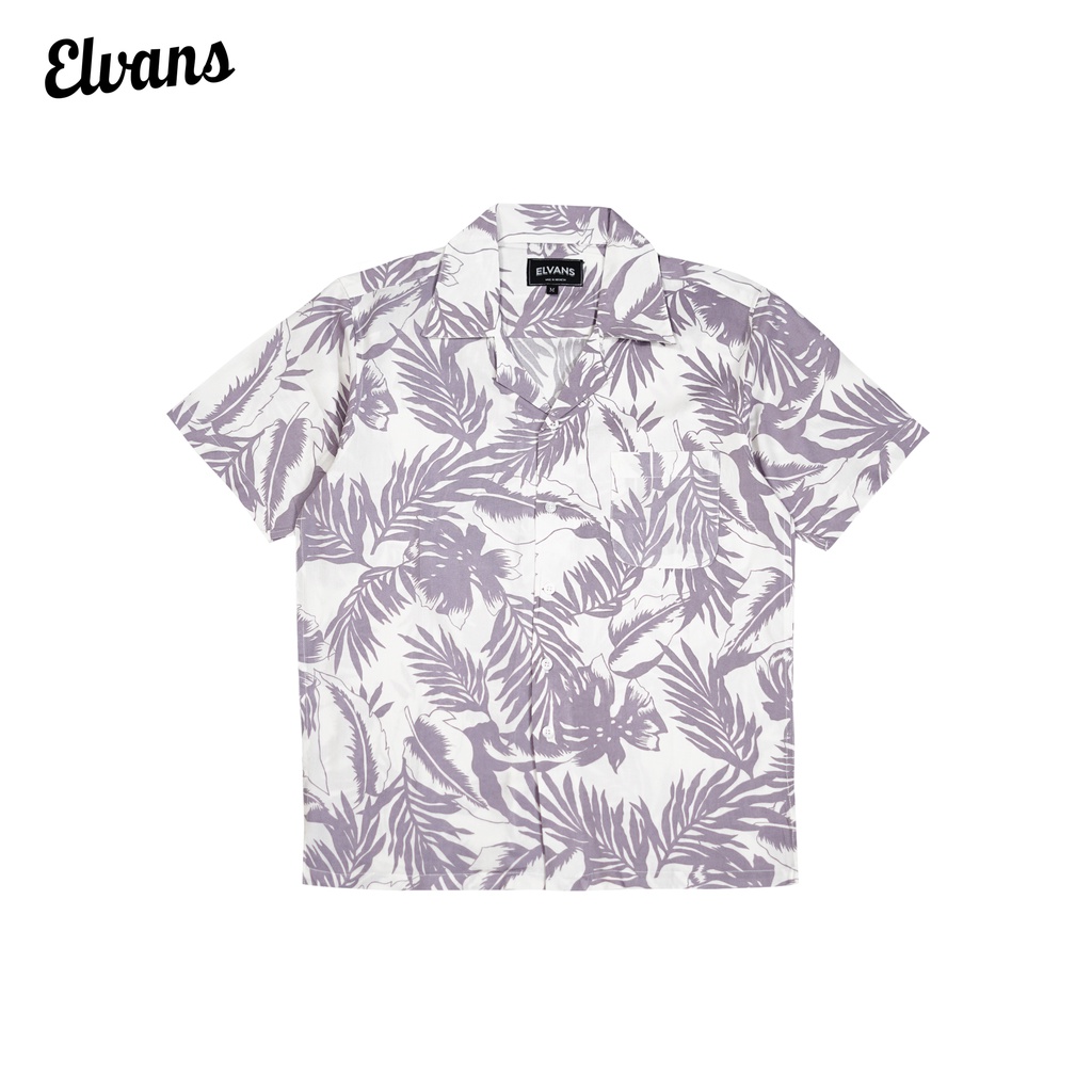 Kemeja Pantai Pria / Wanita Motif Abstrak Salur By Elvans - Saba