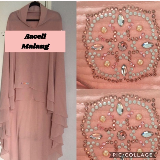 Khimar Sisesa Khimar Yamaniah Dusty pink