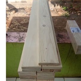 GROSIR kayu papan jati belanda serat bagus 12x110 cm 1 ikat