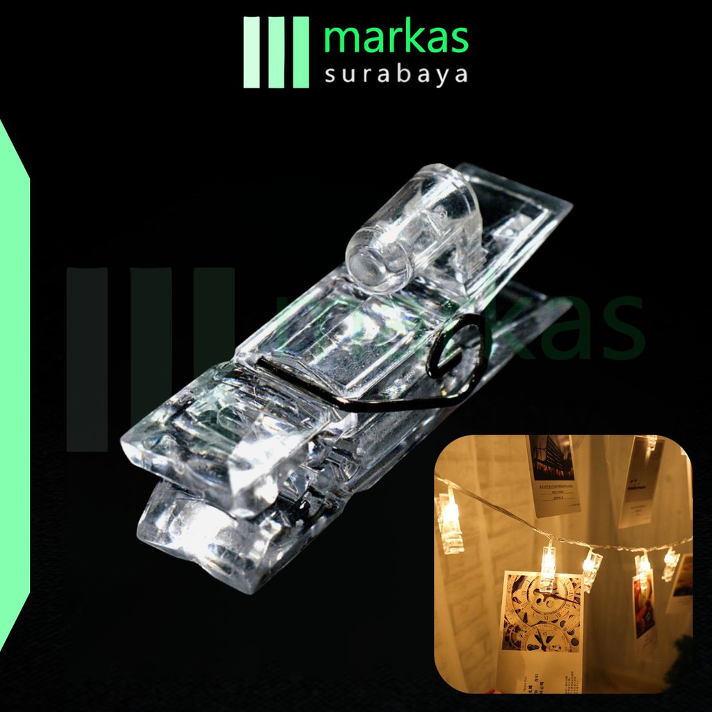 Jepit Tumblr Transparan Klip Foto Mini Lampu Tumbler Akrilik Clip Photo S1147