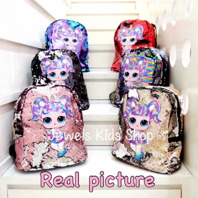 TAS SEKOLAH LOL HOLOGRAM / TAS SEKOLAH ANAK SD / LOL HOLOGRAM BACKPACK / TAS SEKOLAH UNICORN