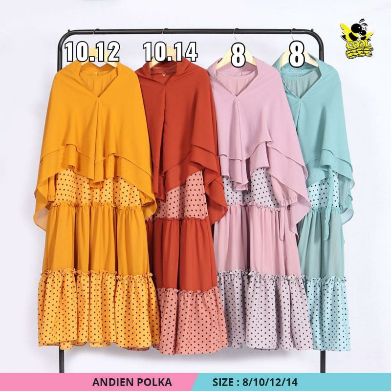 Paket Gamis Coolbee Andien Polka