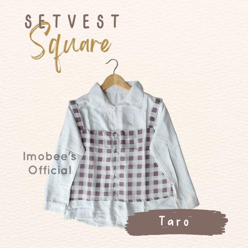 SET VEST SQUARE // SETELAN KEMEJA ROMPI VEST TARTAN