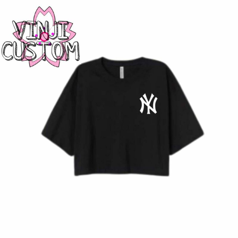 crop top NY NEW YORK / crop tee DISTRO / crop top korea / kaos crop top / kaos wanita oversize / kao