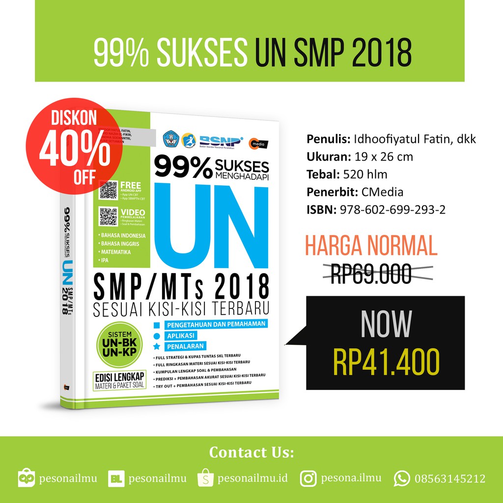 99 SUKSES MENGHADAPI UN SMK 2019 TKP Plus CD Shopee Indonesia