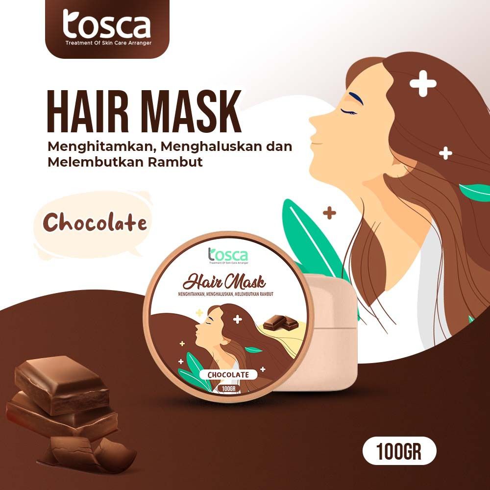 HAIR MASK CREAMBATH TREATMENT NATURE 100GR / MASKER RAMBUT ALA SALON TOSCA