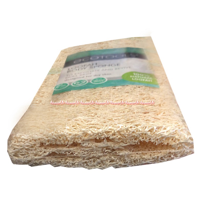 Ecotools The Natural Loofah Body Sponge Sikat Scrub Mandi Bahan Sabut Gosok Pipih Eco Tools Ecotoo