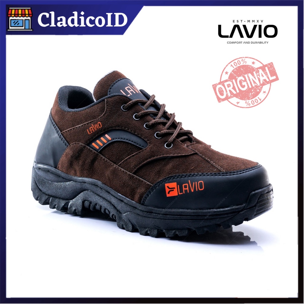 LAVIO Pria Sepatu Safety Boot Ujung Besi Kerja Lapangan Proyek Outdoor Sefty Shoes Boots Fairy Cowok Otdoor Mendaki Gunung Haiking