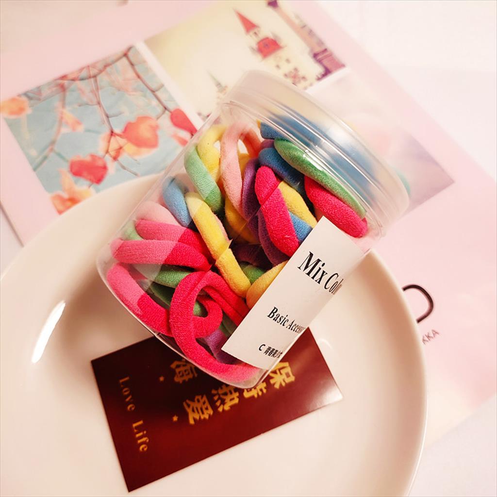 TOKOKUDC KARET RAMBUT BULAT POLOS WARNA WARNI SIMPLE ELASTIS