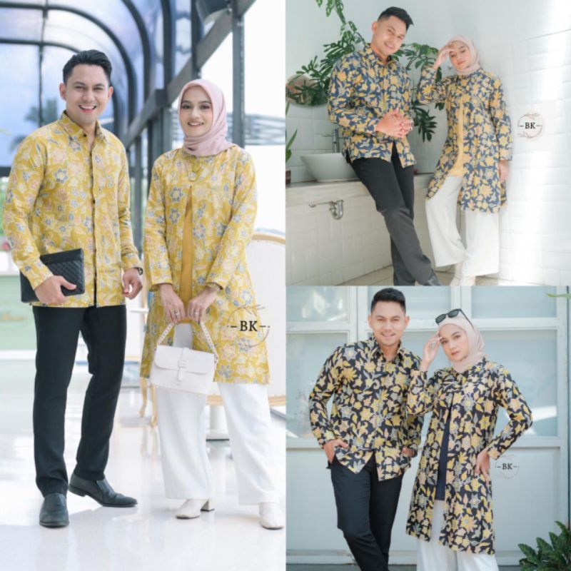 BATIK COUPLE ATASAN MODERN KANCING DEPAN ABISATYA ||ATASAN KERJA|| (M-L-XL-XXL-XXXL-4L)