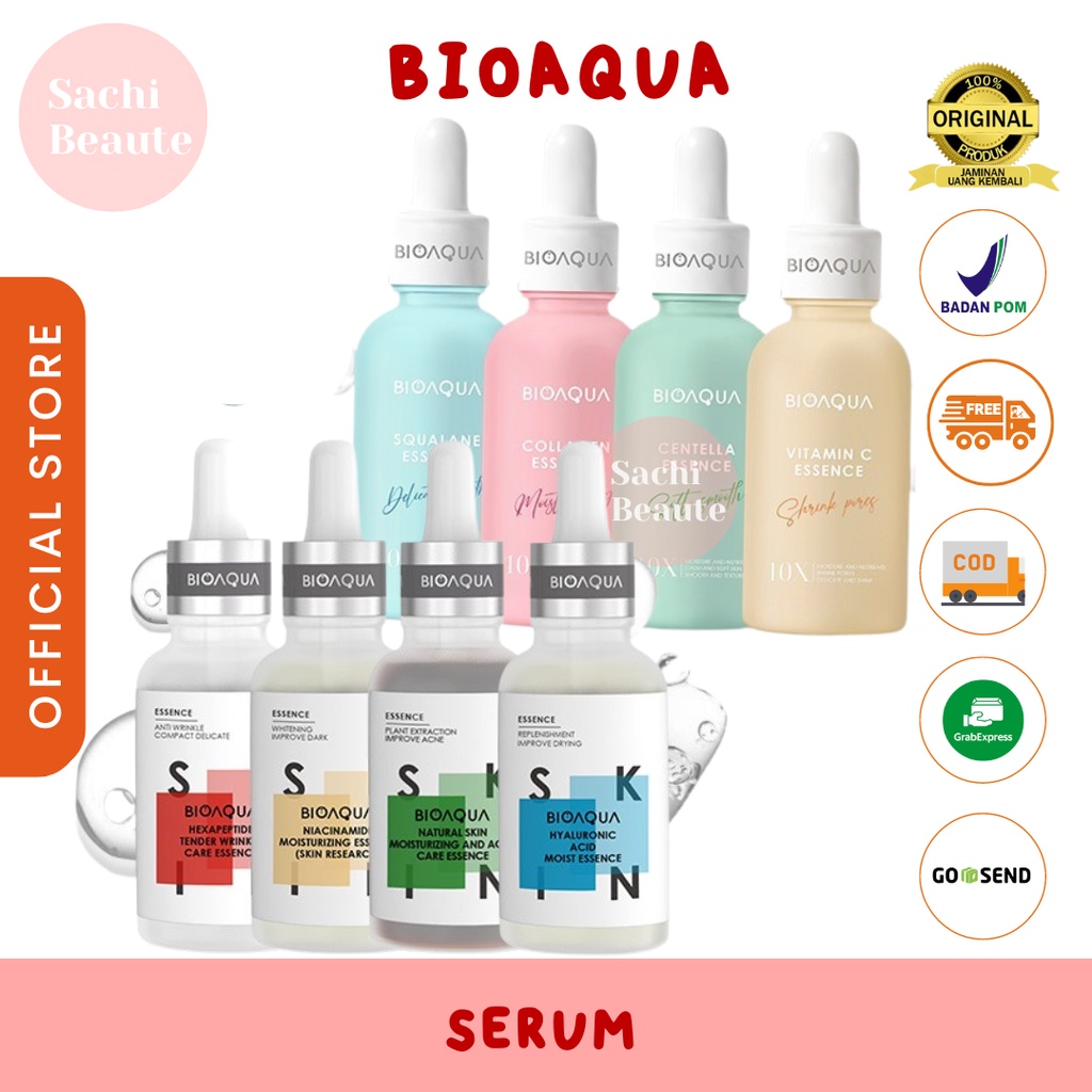 BIOAQUA 10X Effect Pemutih wajah Moisturizing Essence Repair / Anti Aging / Vitamin C Bio Aqua Serum