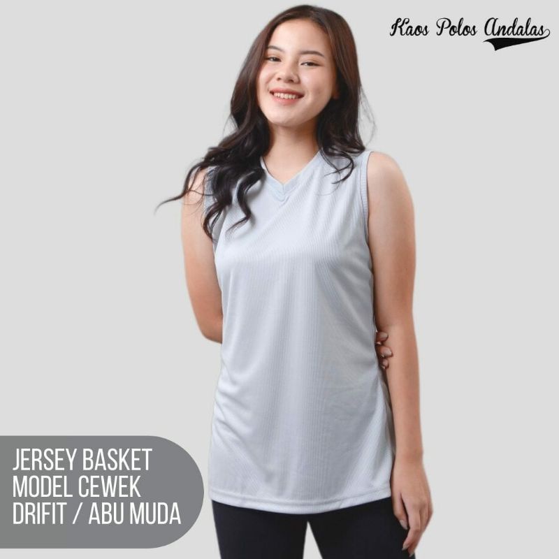 Jersey basket polos cewek baju olahraga wanita polos bahan drifit