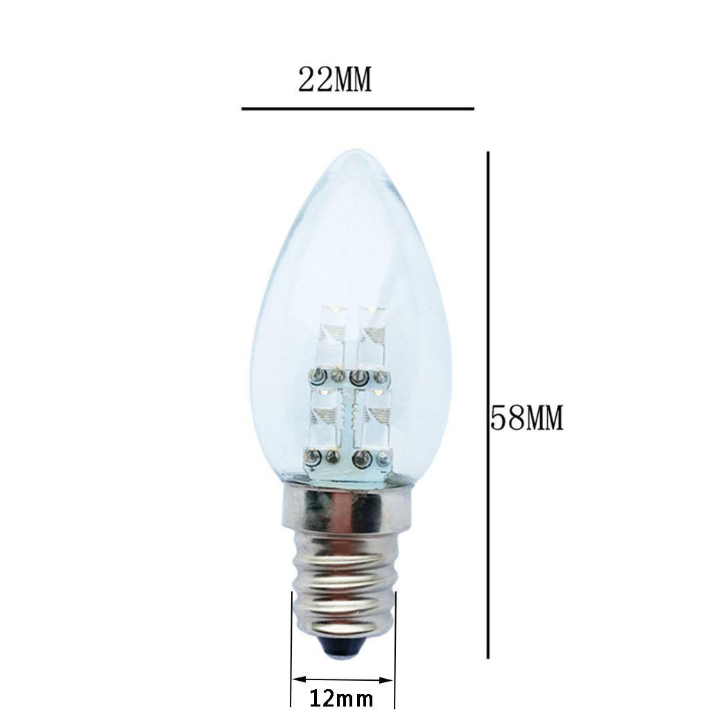 [Elegan] Candelabra Light Bulb 220V 1pcs Hemat Energi Dengan 4manik Lampu Kap Lampu Kaca Warm/White Light Filament Bulb