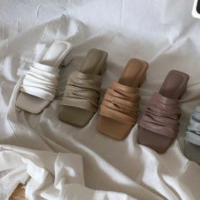 [PELUNASAN] Namu Heels Khaki size 39 Pixfootwear x Honeykwk