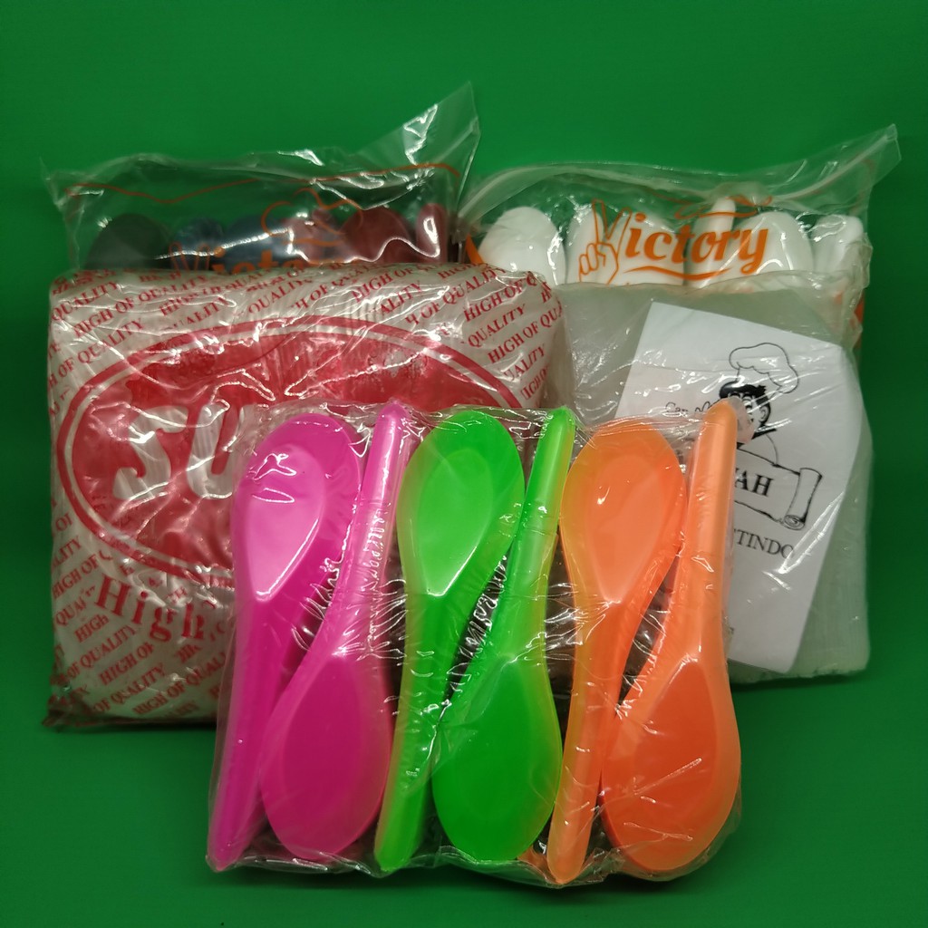 

Sendok Bebek Plastik Bening Warna Warni Stabilo