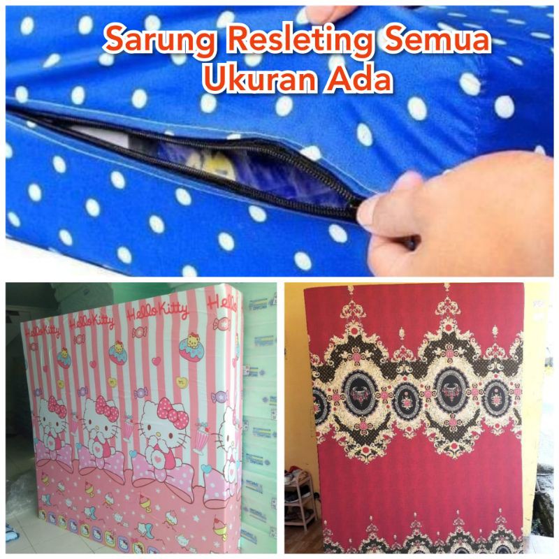 Cover Kasur Busa - Sprei Resleting - Sarung Kasur Busa