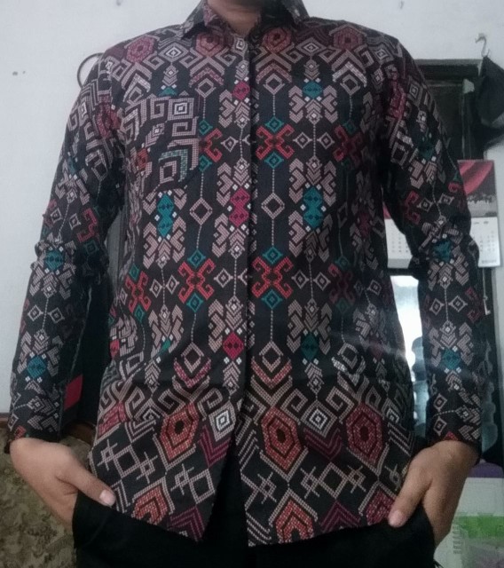 Kemeja Batik Songket Pria Tersedia Banyak Motif Diamond Warna Slimfit Ada Big Size Jumbo