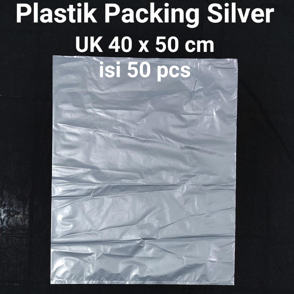 HD packing Silver Uk 40x50, Plastik Packing. Kantong sampah Silver