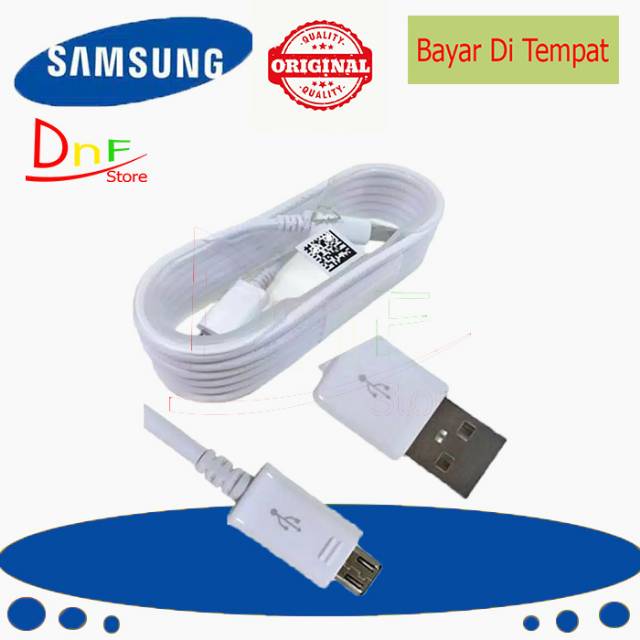 KABEL DATA ORIGINAL SAMSUNG J1, J2, J3, J4, J5, J6, J7, J8, A3. A5, S3, S4