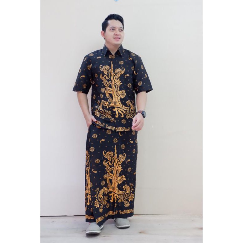 baju Koko setelan sarung batik Solo