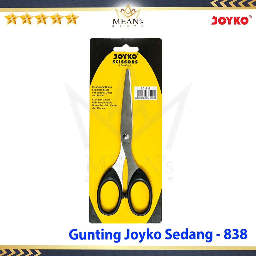

Gunting Joyko SC-838 / Pemotong Kertas Sedang / Medium Scissors 838
