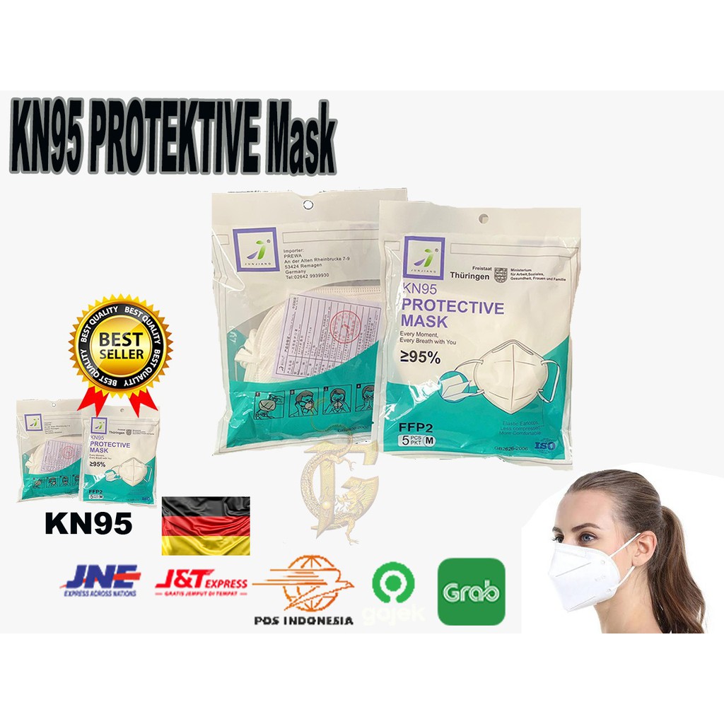 Masker kn95 thuringen 1pack isi 5pcs Premium Germany Protective Mask kn 95