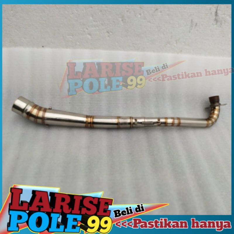 pipa leher knalpot racing shogun r 110 sp 125 jupiter z full cacing model standar leheran grand c70