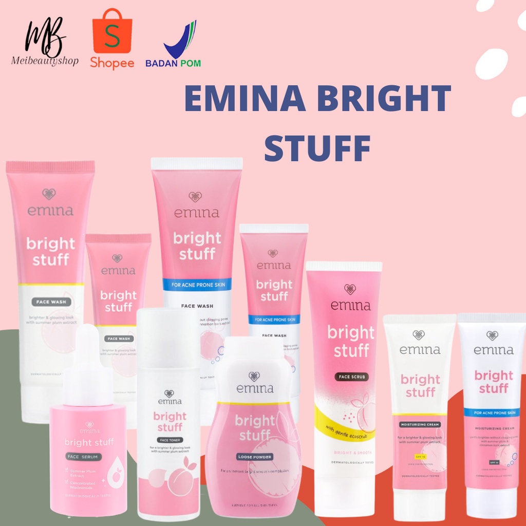 Emina Bright Stuff  Series /Moisturizing Cream / Micellar Water / Loose Powder