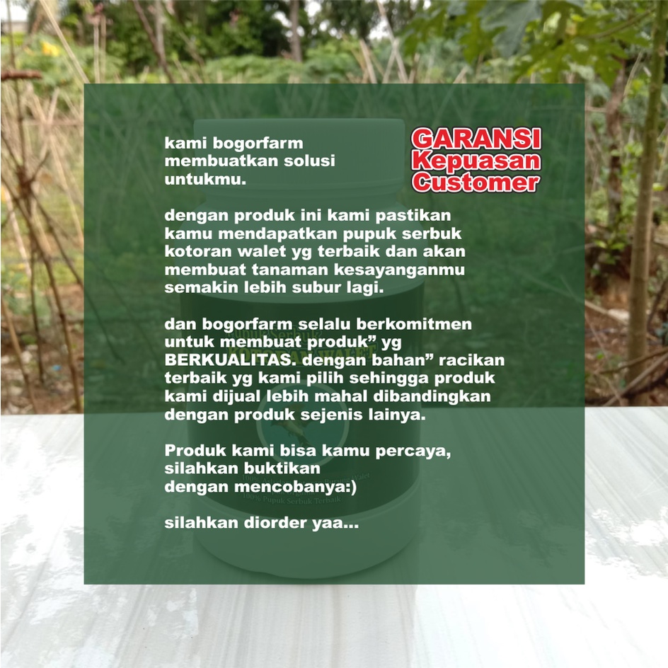 [bogorfarm] PUPUK  SERBUK KOTORAN WALET ASLI | 100% PUPUK ORGANIK TERBAIK