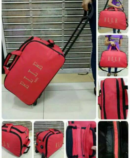 Tas Travel Bag Jumbo Troley Elle Roda Tas Pakaian Tas Travel  Tas Wanita Original