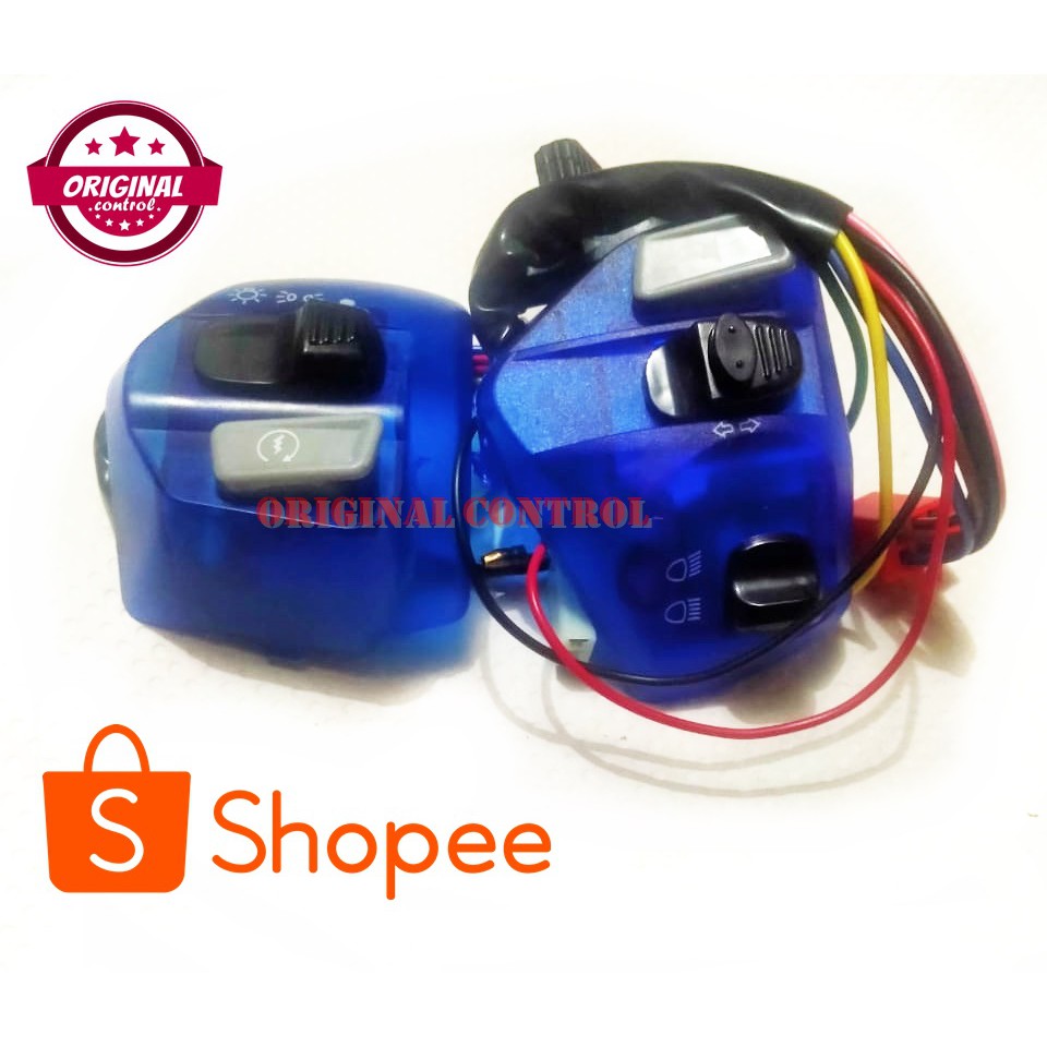 Saklar Switch Lampu Motor Yamaha Untuk Semua Type Mio , Jupiter MX , Jupiter Z Transparan - BIRU