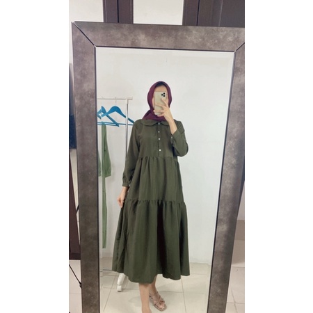 long dress kerah korea