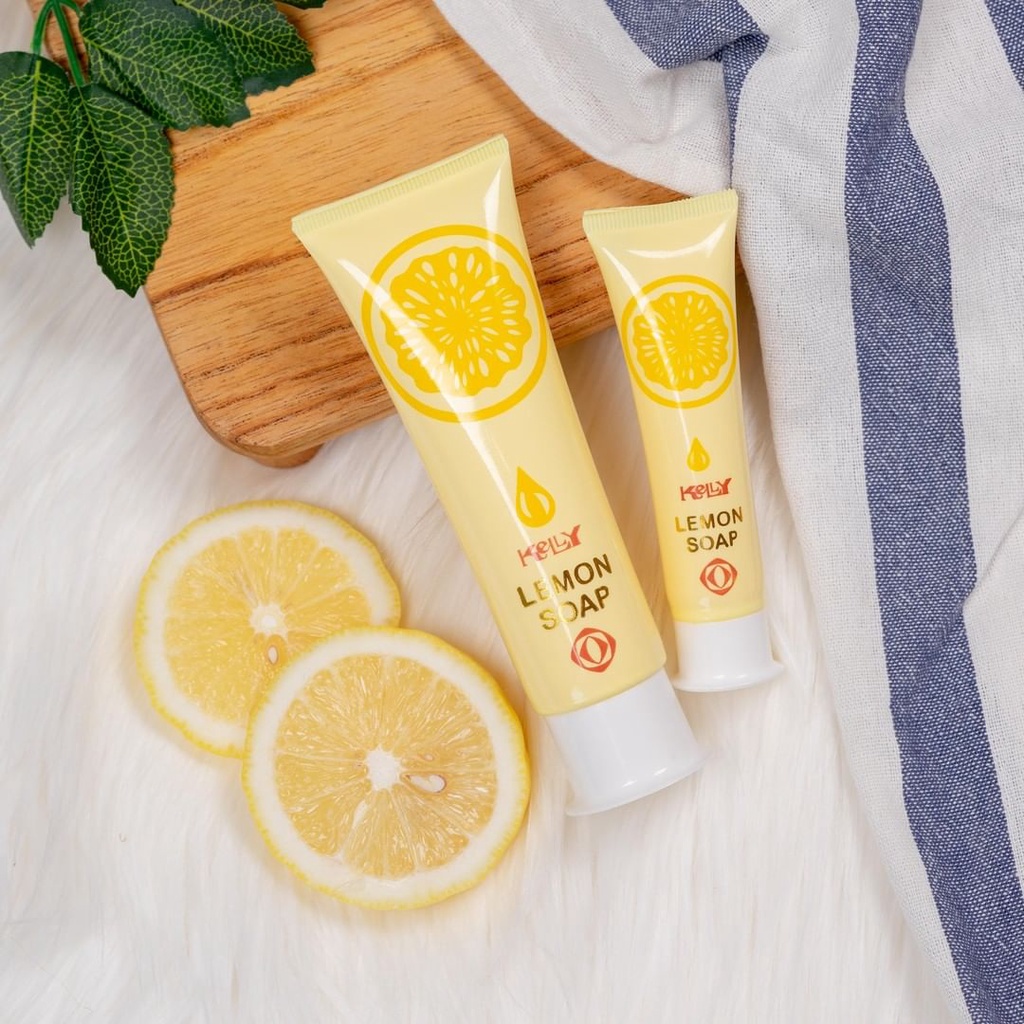 ✿ELYSABETHME✿ KΣᄂᄂY Kelly lemon soap  KECIL 15gr sabun cuci muka facial wash mencerahkan memutihkan bahan alami buah