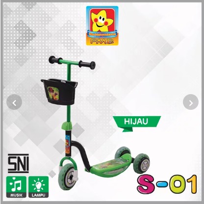 SKUTER ANAK PMB S01 MIX COLOR SCOOTER MAINAK ANAK