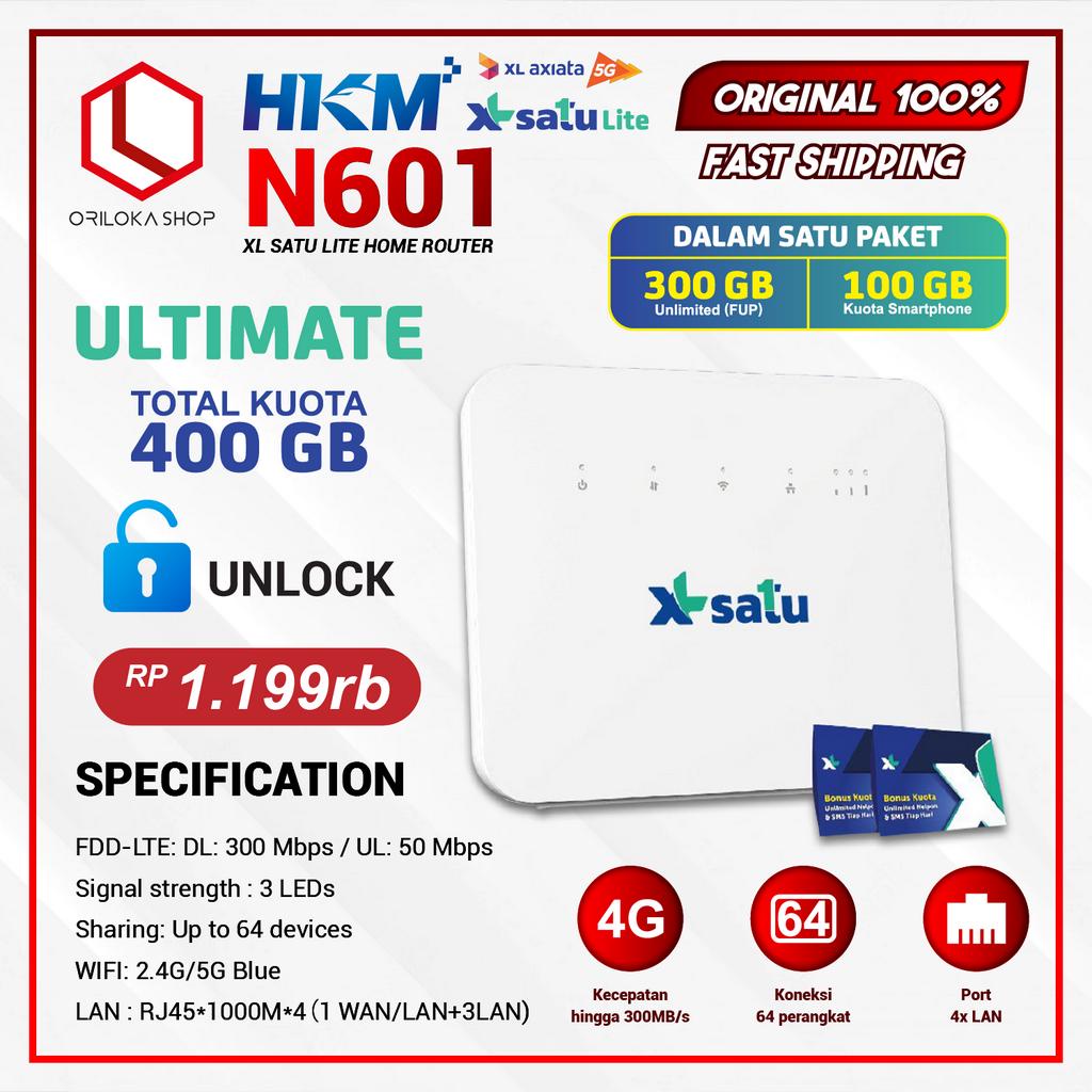 Modem wifi Router HKM N601 XL Satu Lite 4G LTE - Unlock All Operator