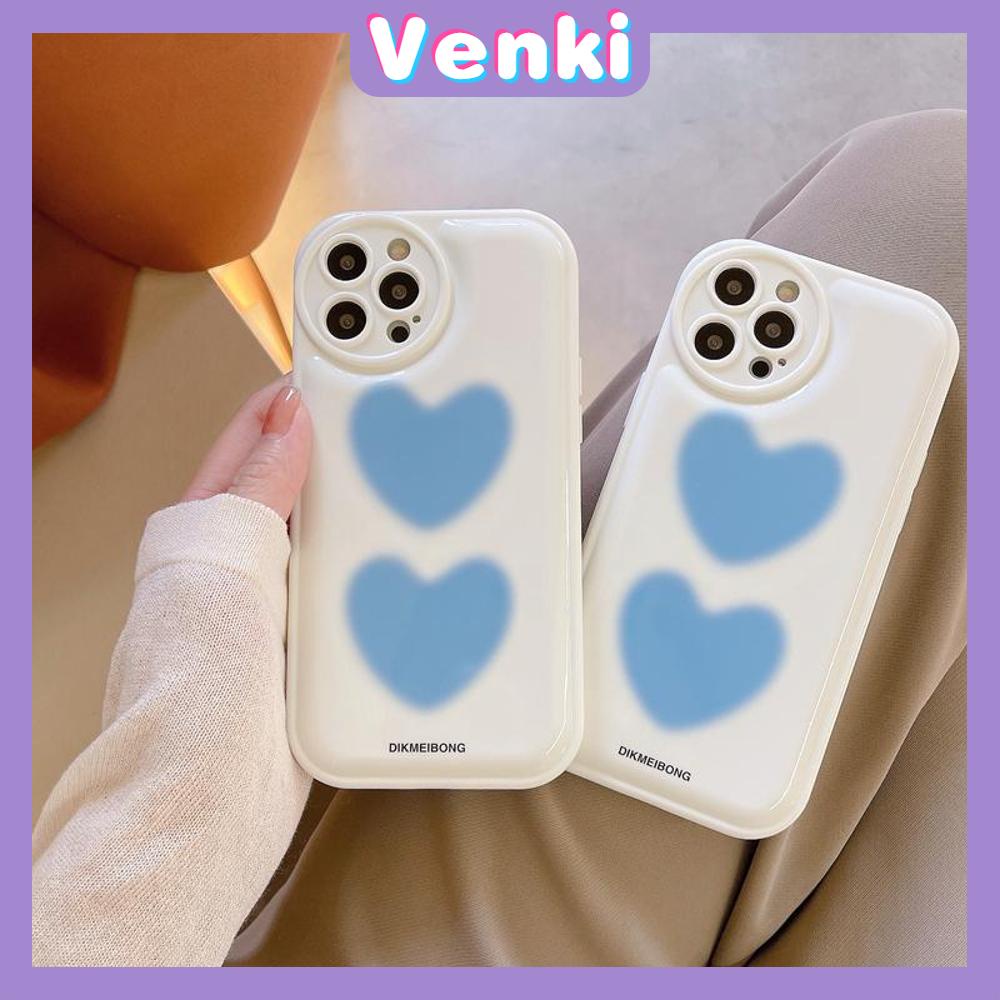 iPhone Case Silicone Soft Case Airbag Shockproof Protection Camera Blue Heart Simple Cute Compatible For iPhone 11 Pro Max 13 Pro Max 12 Pro Max 7Plus xr XS Max