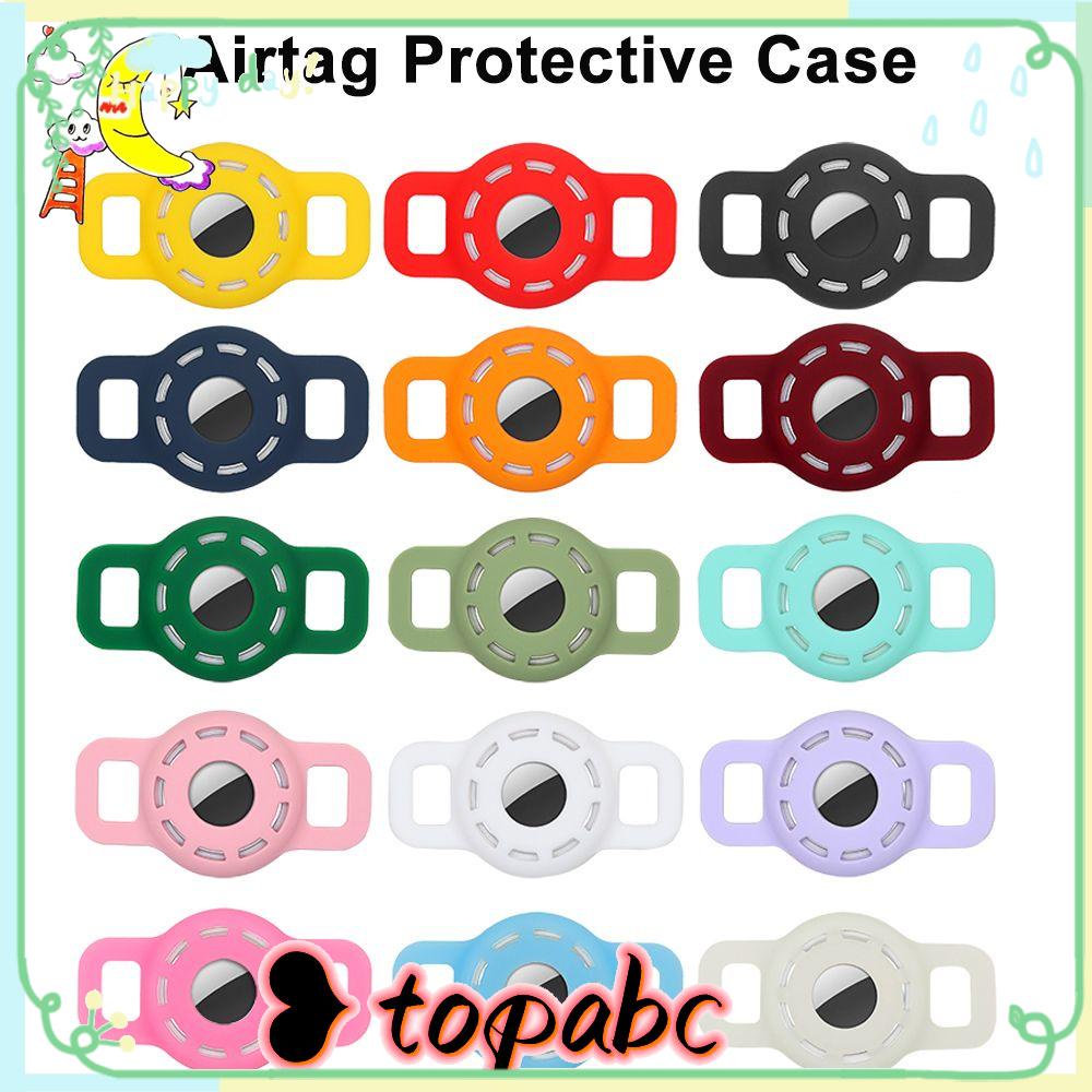 TOP New Airtag Protective Case Hollow Pets Anti-lost Locator Sleeve Air Tag Holder Silicone Useful For Apple Badges Airtags Dog Cat Collar GPS Finder Tracker Protector Cover/Multicolor