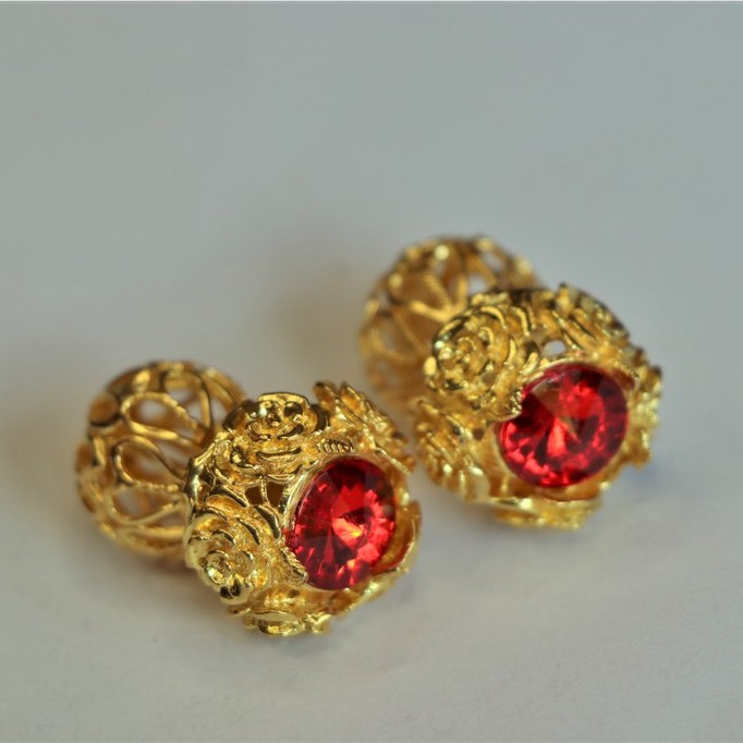 Subeng Alpaka Bali motif giwang mawar