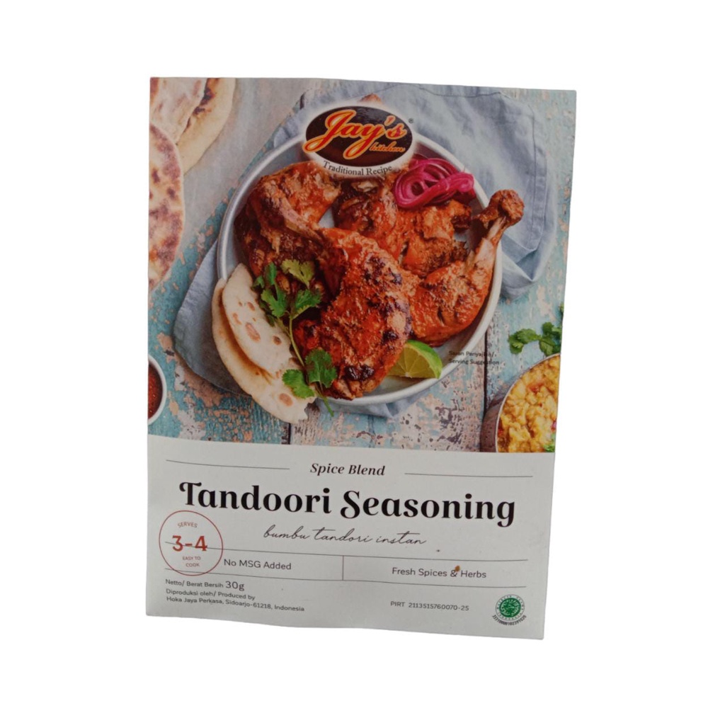 

JAYS SPICE BLEND TANDOORI SEASONING 30 GR / BUMBU TANDORIN INSTANT