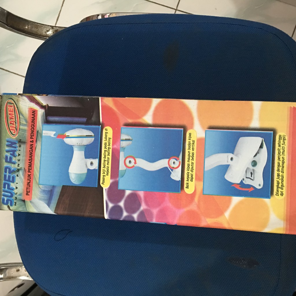 Kipas Angin Meja Lemari Jepit Baling Baling 4 Kencang Hemat Listrik Jiamei JM599