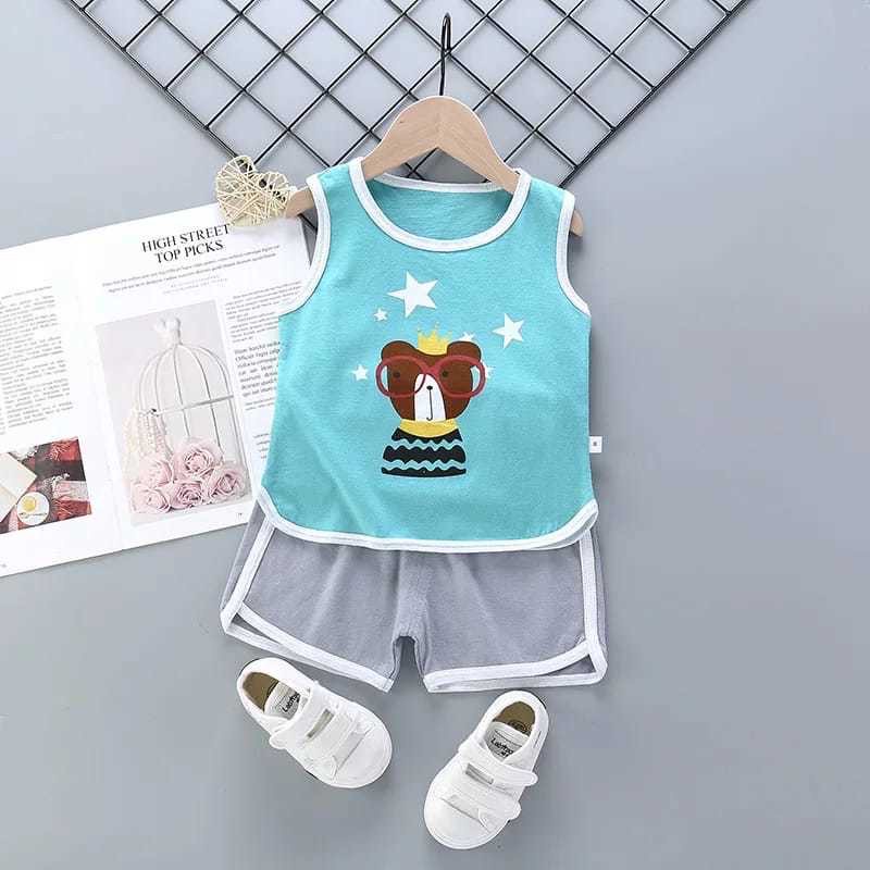 SETELAN SINGLET BABY SINGLET BAYI SINGLET ANAK LAKI LAKI PEREMPUAN 6 12 BULAN 1 2 3 4 5 TAHUN BAJU H