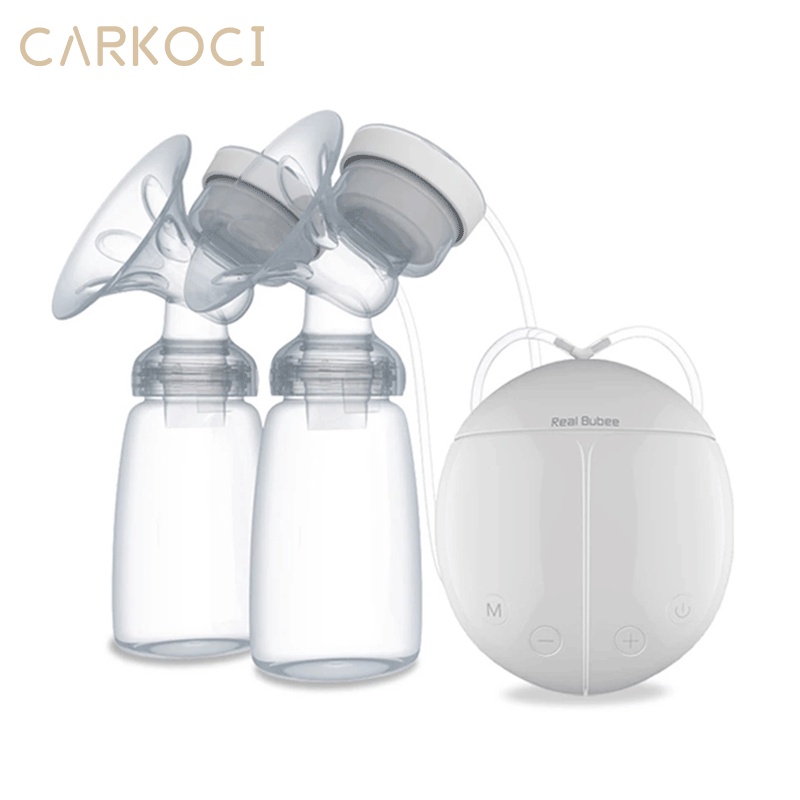 Real Bubee-Electric Double Electric Breast Pump, Powerful Suction Nipple Milk Pump, Baby Milk Bottle