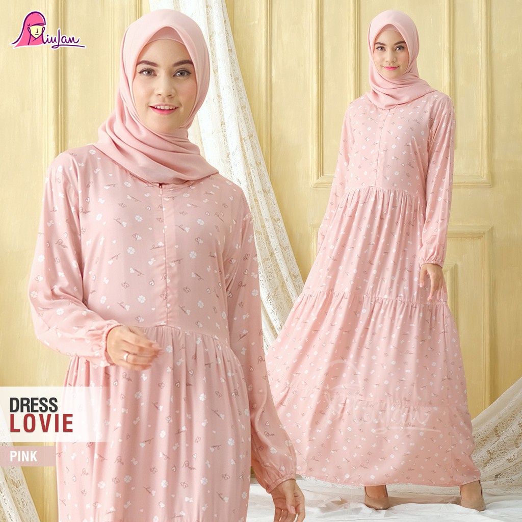 MIULAN88 Dress Lovie Miulan Gamis Cantik Motif Gamis Cantik Miulan Hijab Terbaru Free Masker