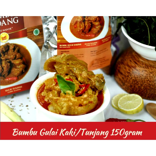 BUMBU GULAI TUNJANG / KIKIL - Bumbu Padang Bahan Alami - Restumande