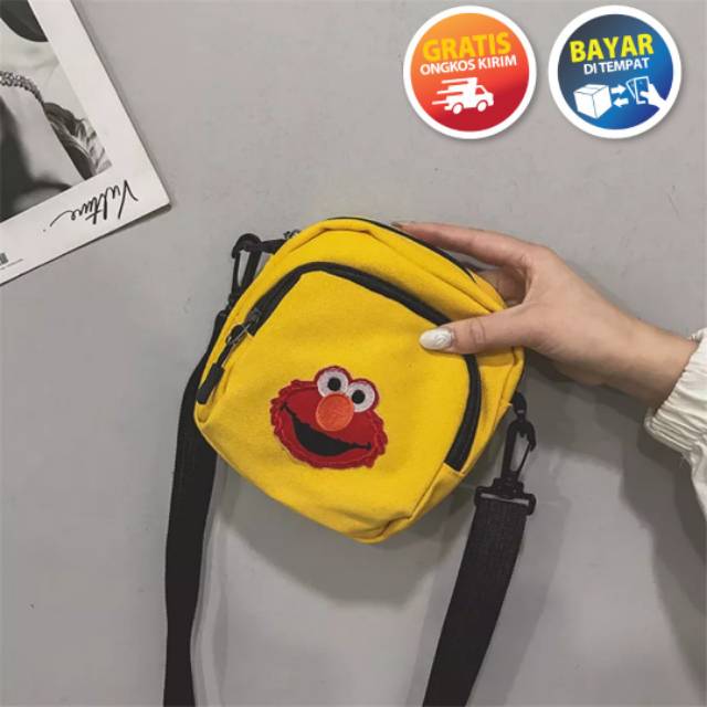 [LOKAL] FF - D1258 Mini elmo tas selempang sling bag mini Double Mini Elmo Morymony