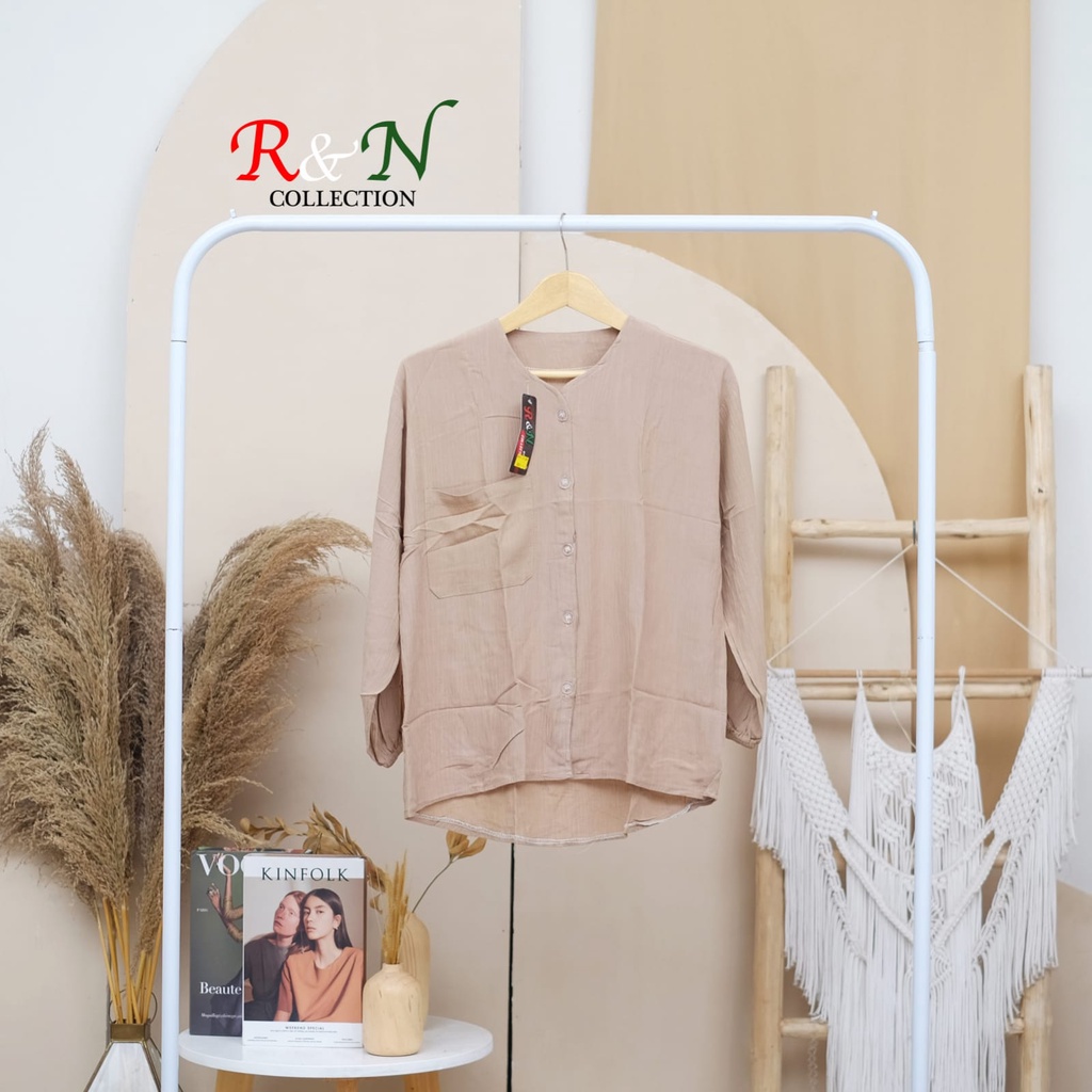 Promo KEMEJA BLOUSE WANITA HEVA CRINCLE RAYON PREMIUM BLOUSE WANITA ATASAN WANITA Keren