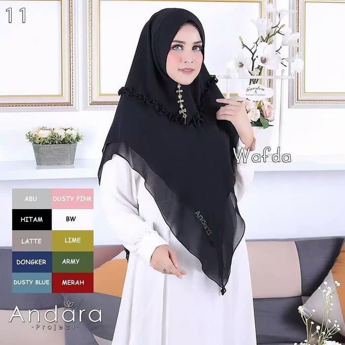 JILBAB KERUDUNG HIJAB INSTAN KHIMAR WAFDA