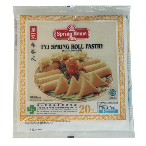 

Spring Home TYJ Spring Roll Pastry 20 Sheets 8.5" 275 gr